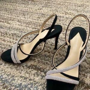 Antonio melani rhinestone heels withleather sole